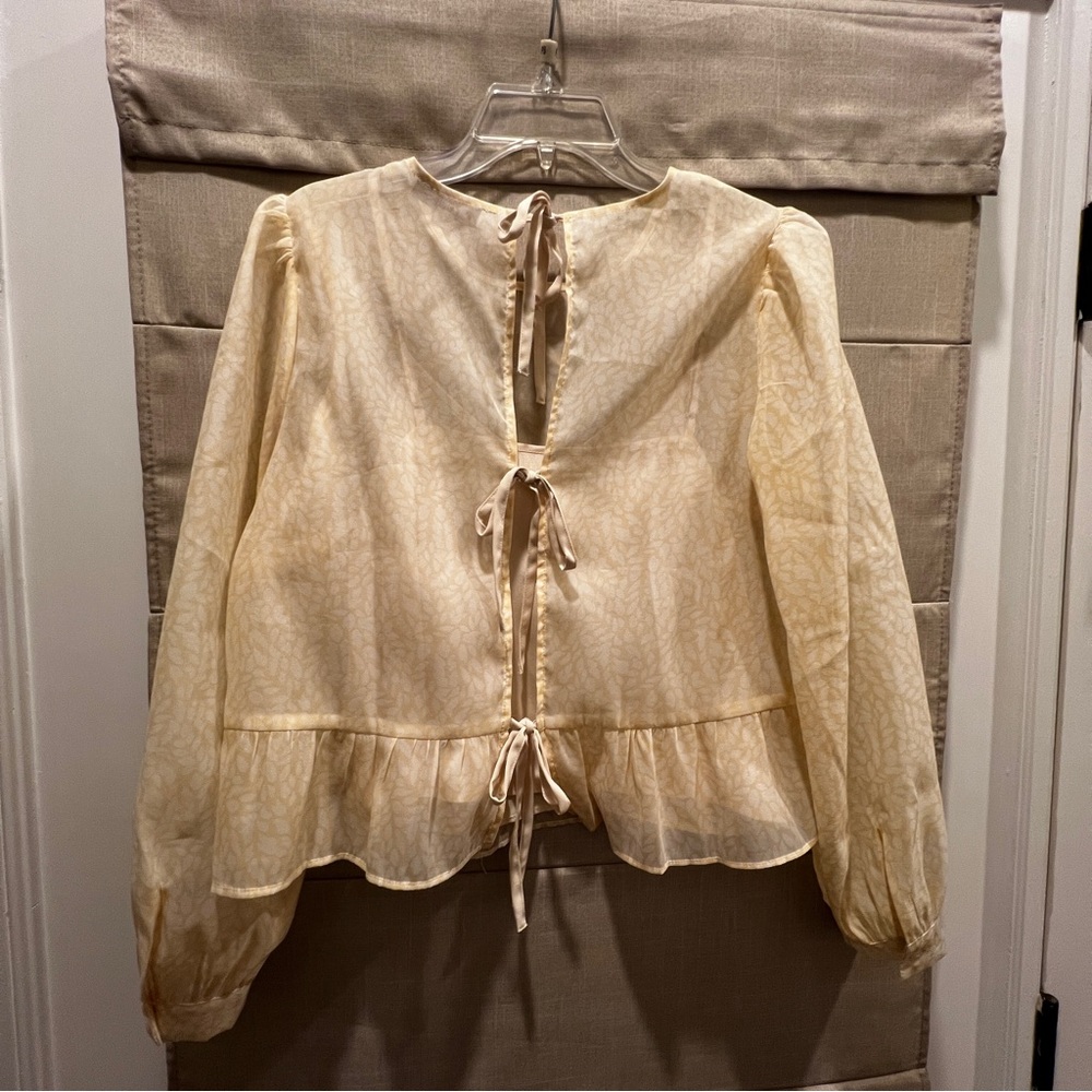 Loft Sheer Cropped Top - Picture 2 of 3
